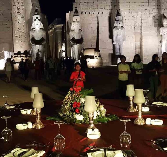 VIP Fancy Dinner at Luxor Temple: Starlit Elegance