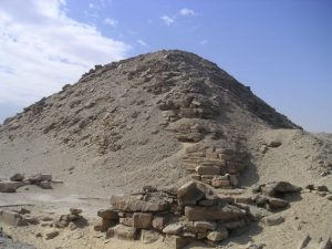 Stone ruins and entrance passage of the Pyramid of Niuserre