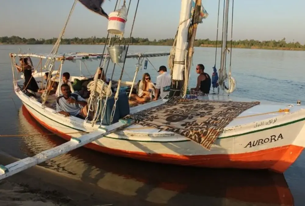 Traditional sailing boat on the Nile in Aswan