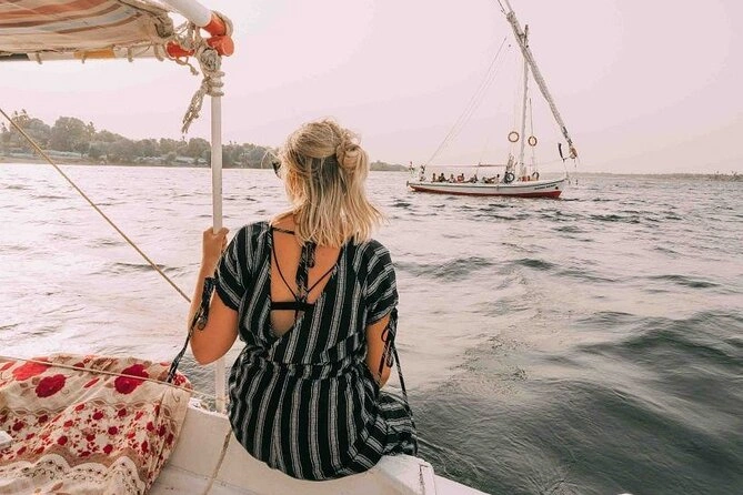rivate felucca sailing on the Nile River in Cairo, Egypt.